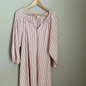 The GREAT. Striped Dress‎ Pink Multi Size Large